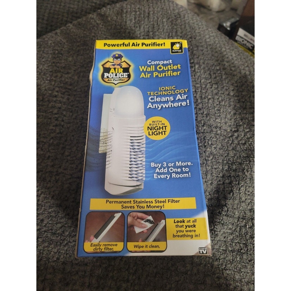 BulbHead Air Police Advanced Ionic Air Purifier - White